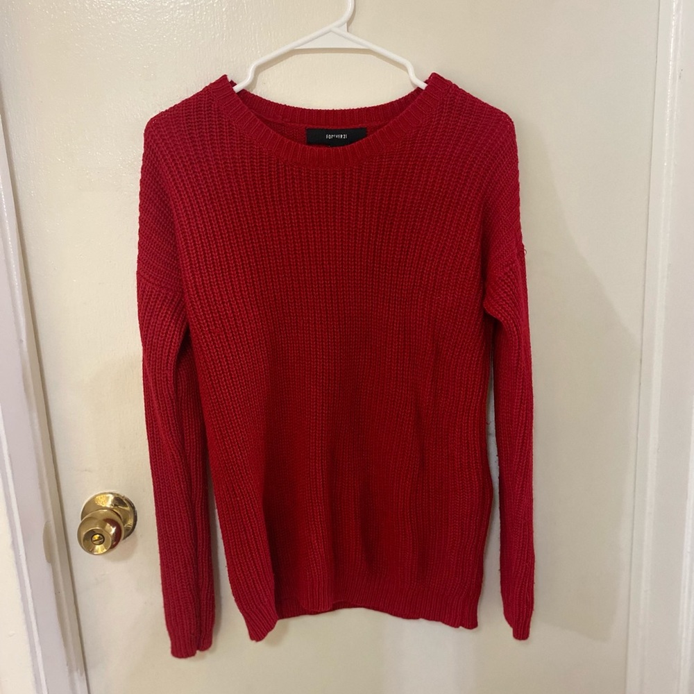 Red sweater- small- forever 21